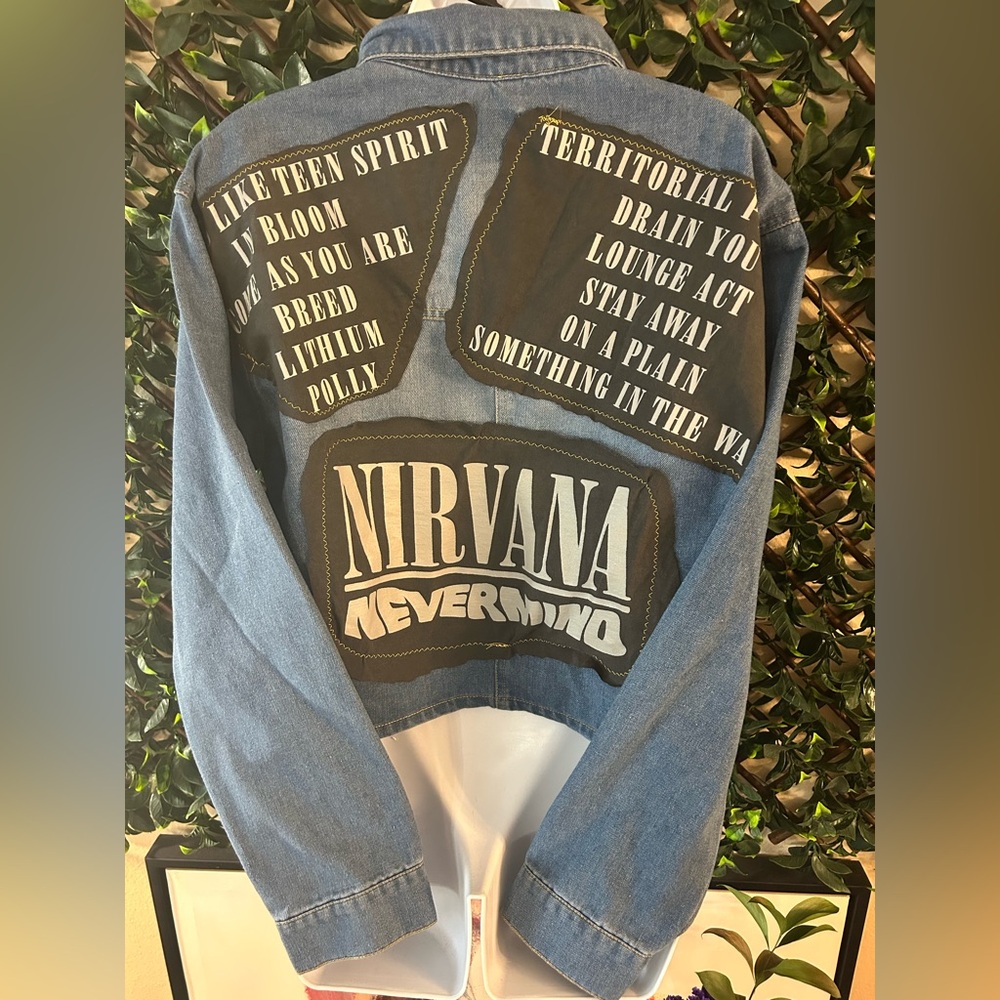 UPCYCLED one of a kind NIRVANA rock music jacket